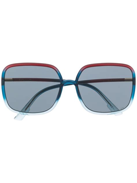 Sostellaire1 oversized sunglasses Dior Blue in Metal 